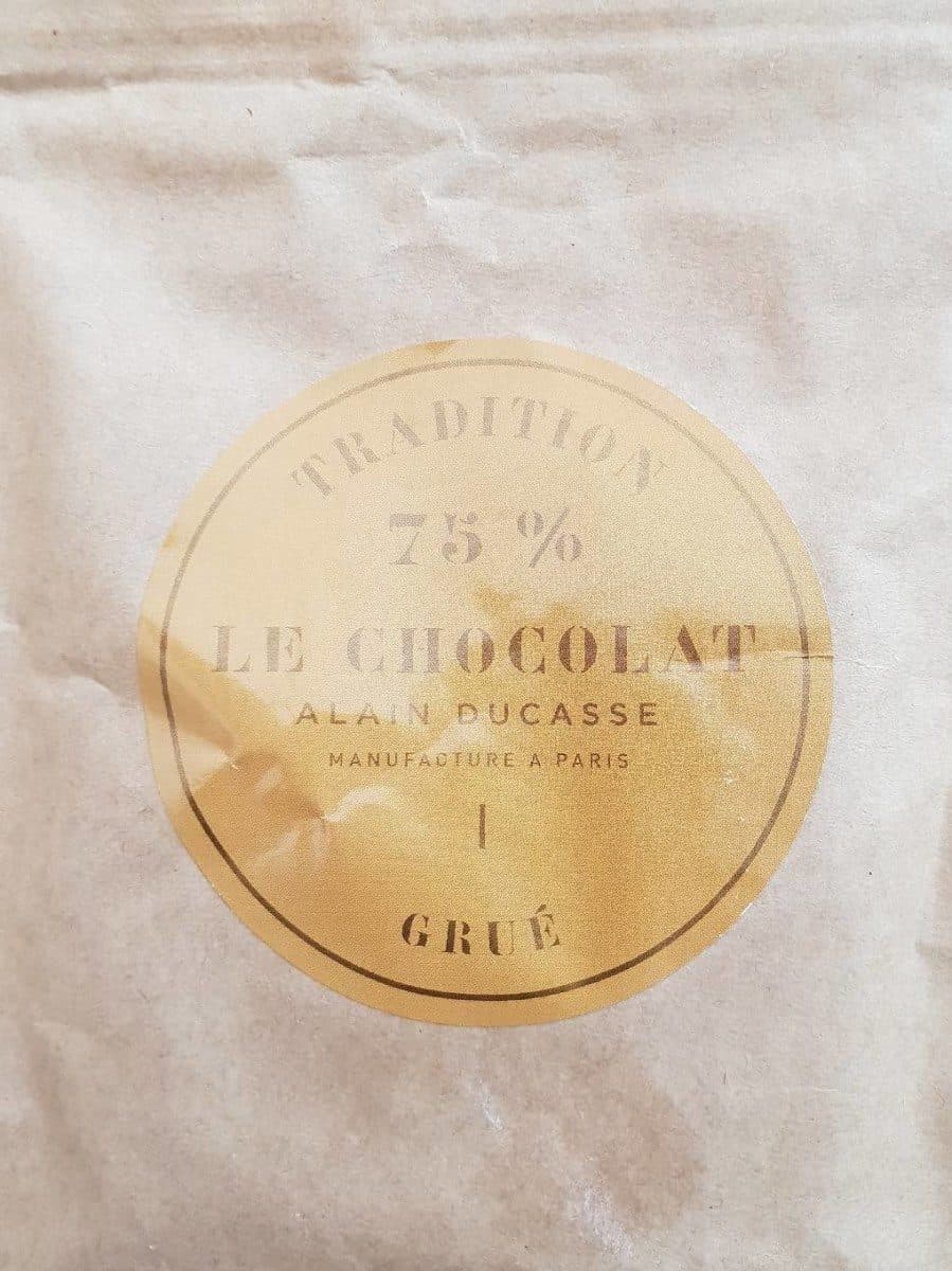 Alain Ducasse Tablette tradition chocolat noir grué 75% packshot