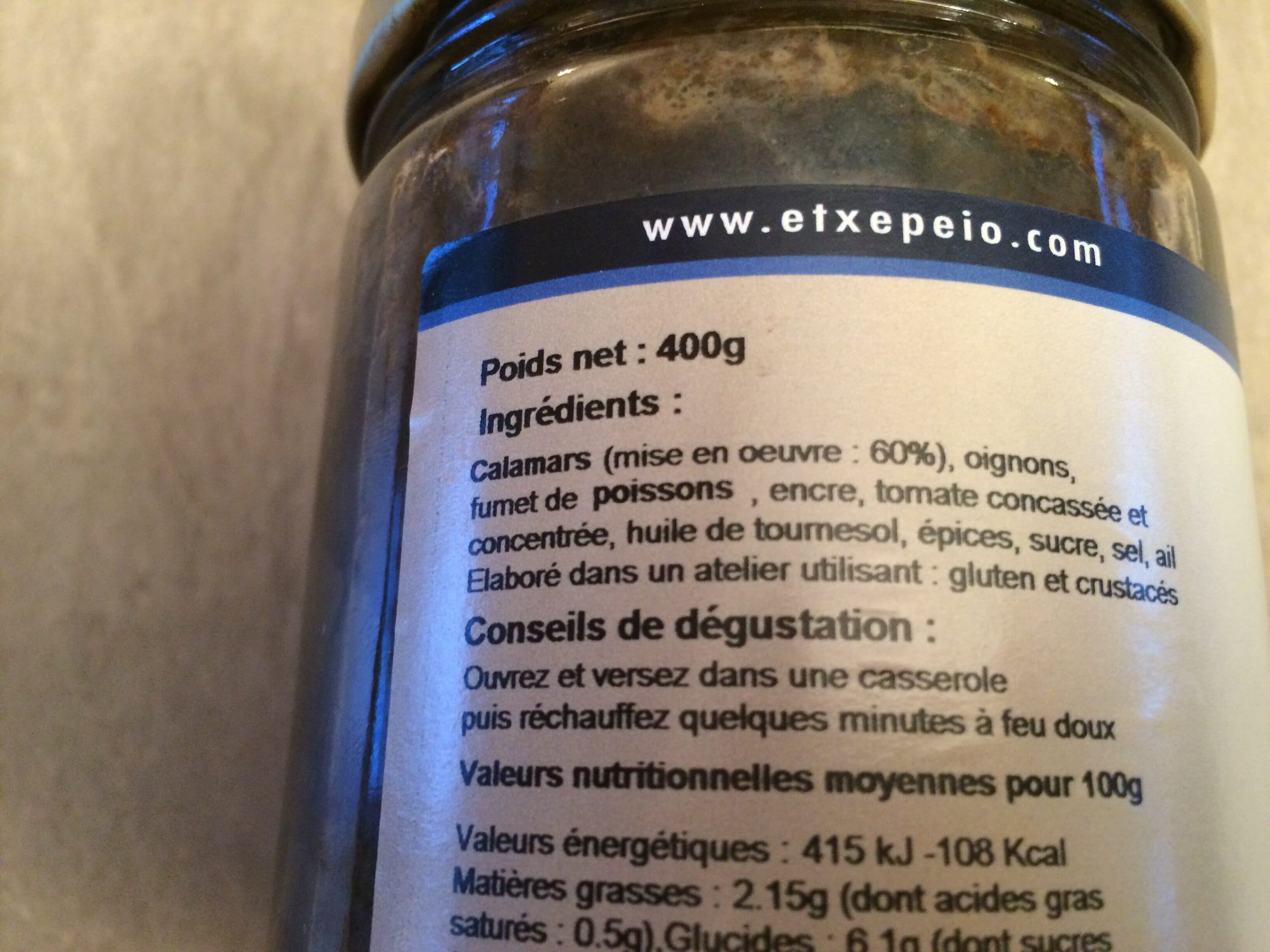 Etxe Peio Chipiron a l’encre packshot