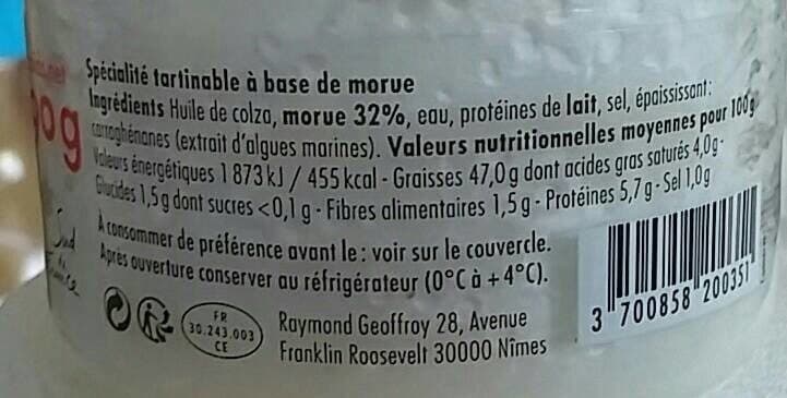 raymond geoffroy brandade de Nîmes packshot