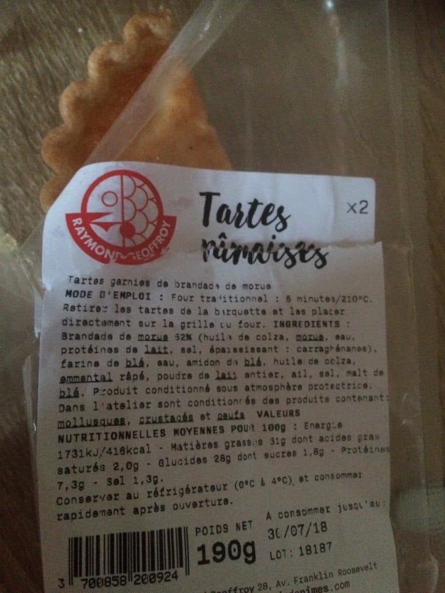 Raymond Geoffroy Tartes Nimoises packshot