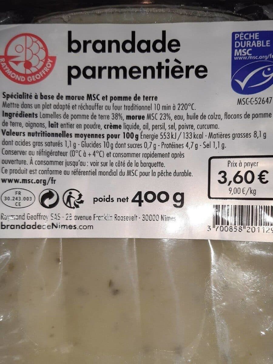Raymond Geoffroy Brandade parmentiere packshot