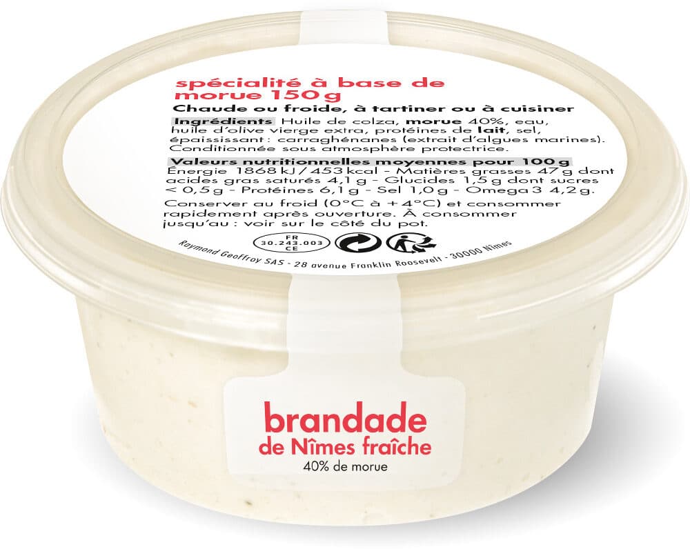 Raymond Geoffroy Brandade de Nîmes fraîche Raymond Geoffroy packshot