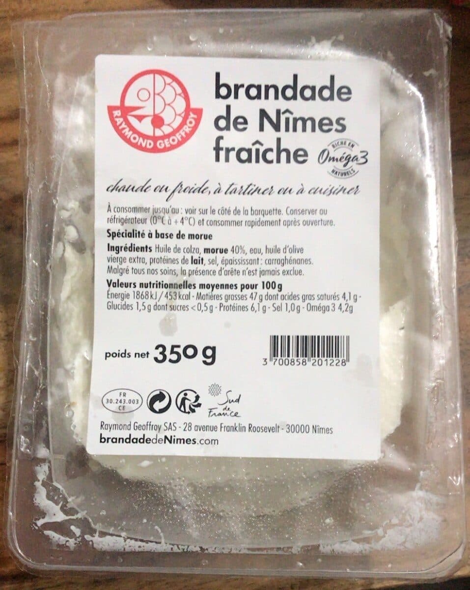 Raymond Geoffroy Brandade de Nimes fraîche packshot