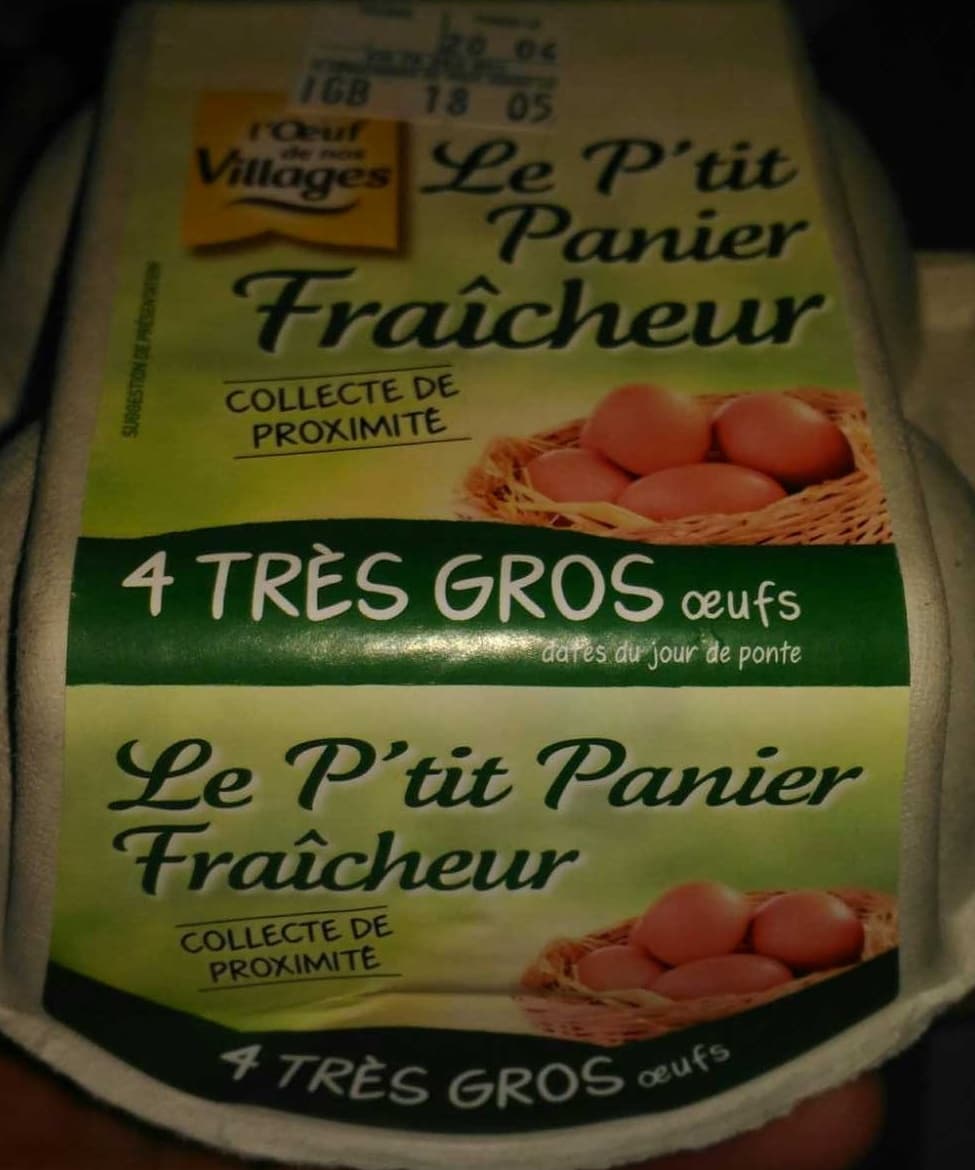 L'Oeuf de nos Villages Le P'tit Panier Fraîcheur - 4 très gros oeufs packshot