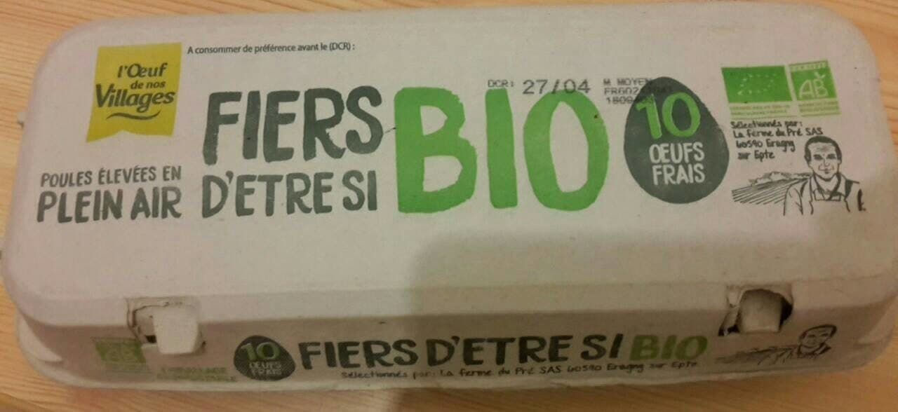 L'Oeuf de nos Villages Fiers d'être si bio packshot