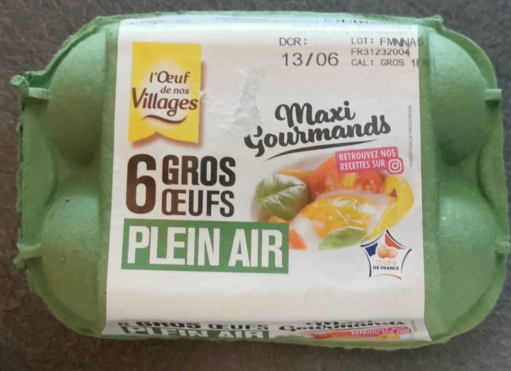 L'oeuf De Nos Villages 6 gros œufs plein air packshot