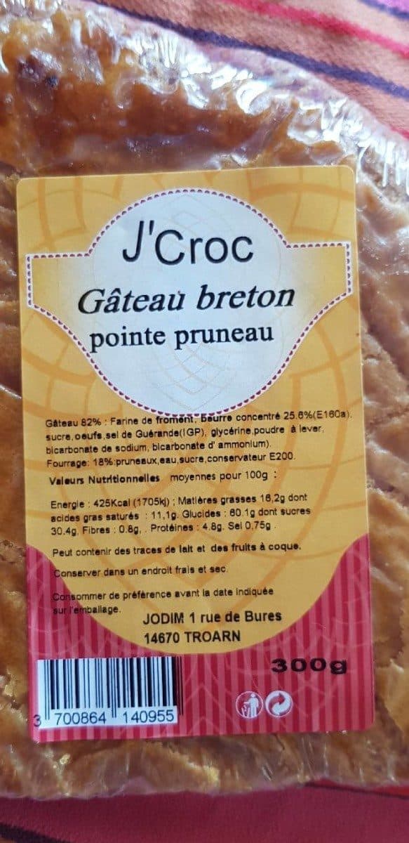 Jodim J'Croc - Gâteau Breton Pointe Pruneau packshot