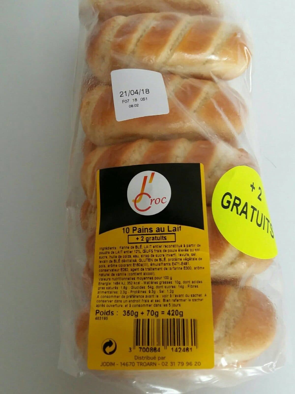 Open Food Facts 10 pains au lait packshot