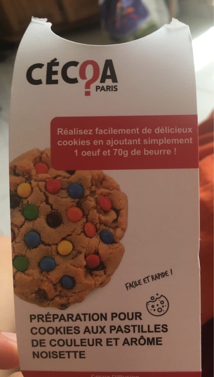 Open Food Facts Preparation pour cookies aux pastilles de couleures packshot