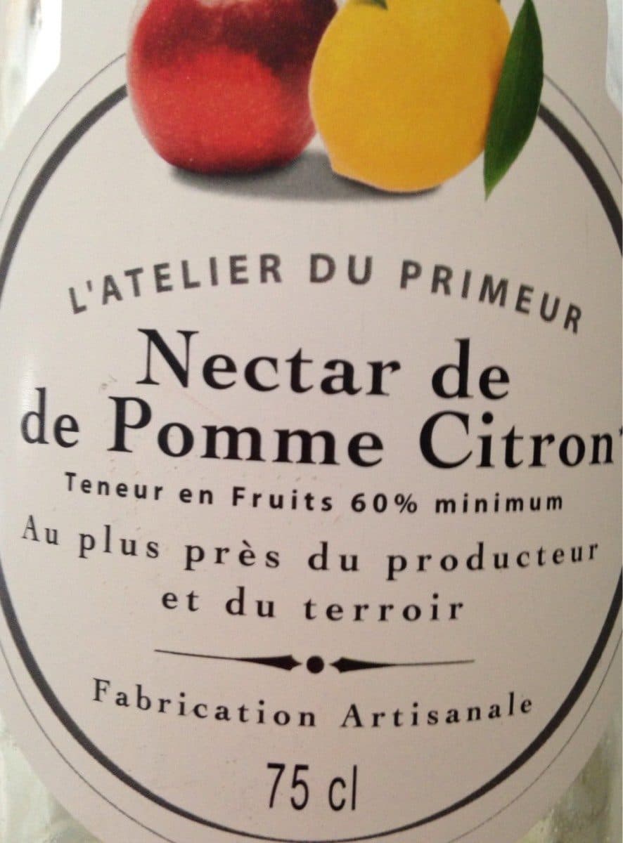 Open Food Facts Necrar de Pomme Citron packshot