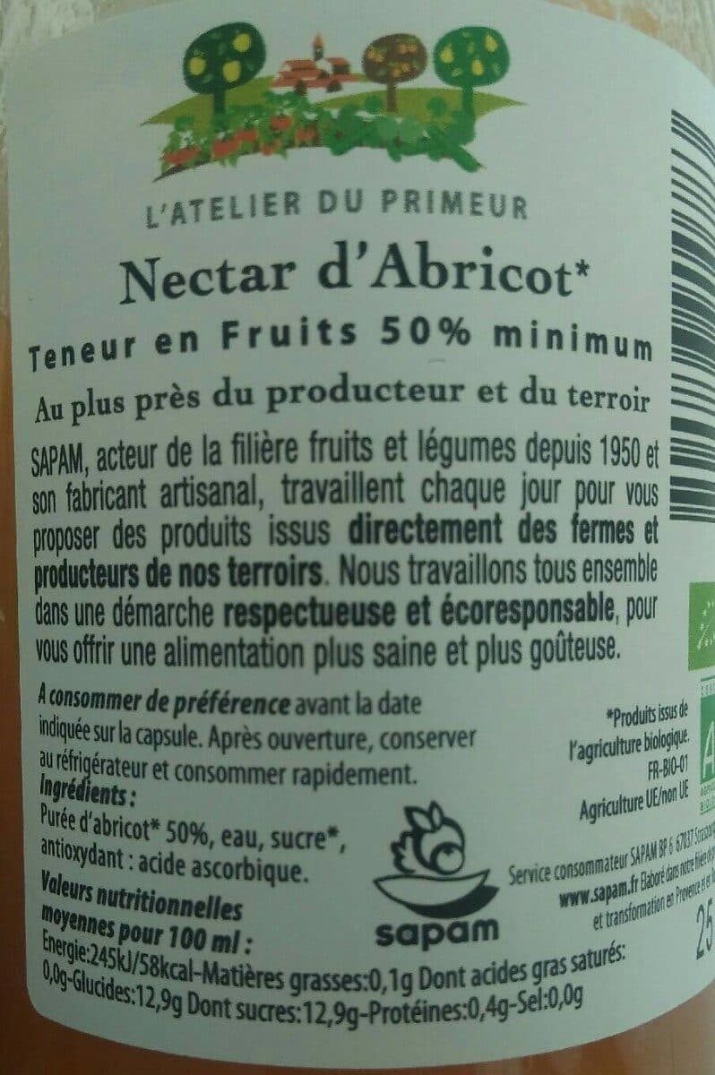 L'Atelier du Primeur Nectar d'Abricot packshot