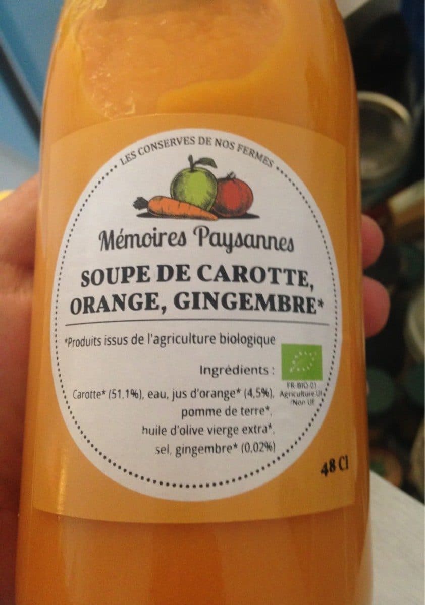 Open Food Facts Soupe de carotte, orange, gingembre packshot