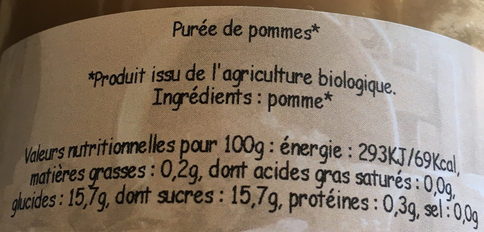 Open Food Facts Puree de pomme 100% fruit packshot