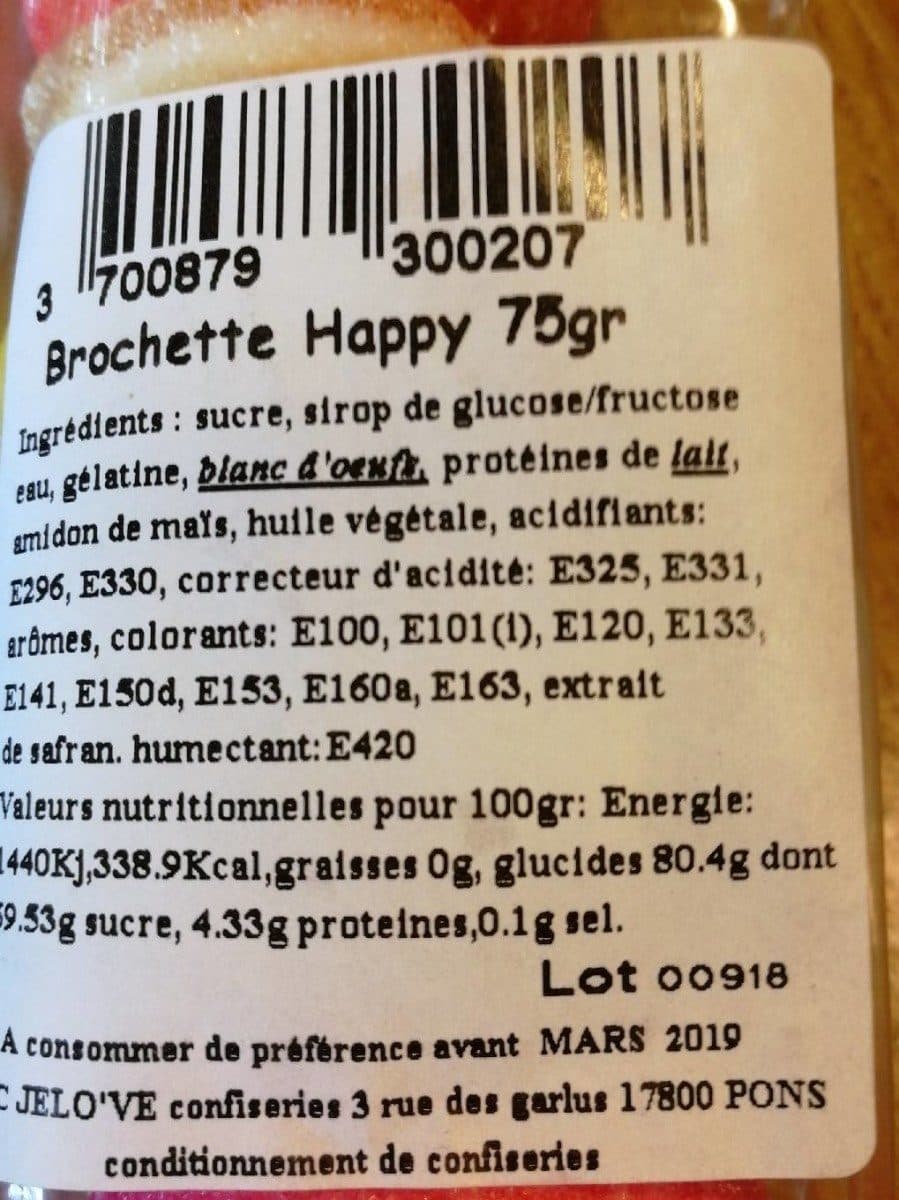 S.C. JELO’VE Brochette Happy packshot