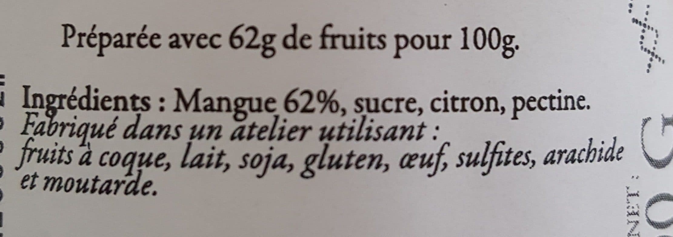 La Chambre aux Confitures Confiture mangue packshot