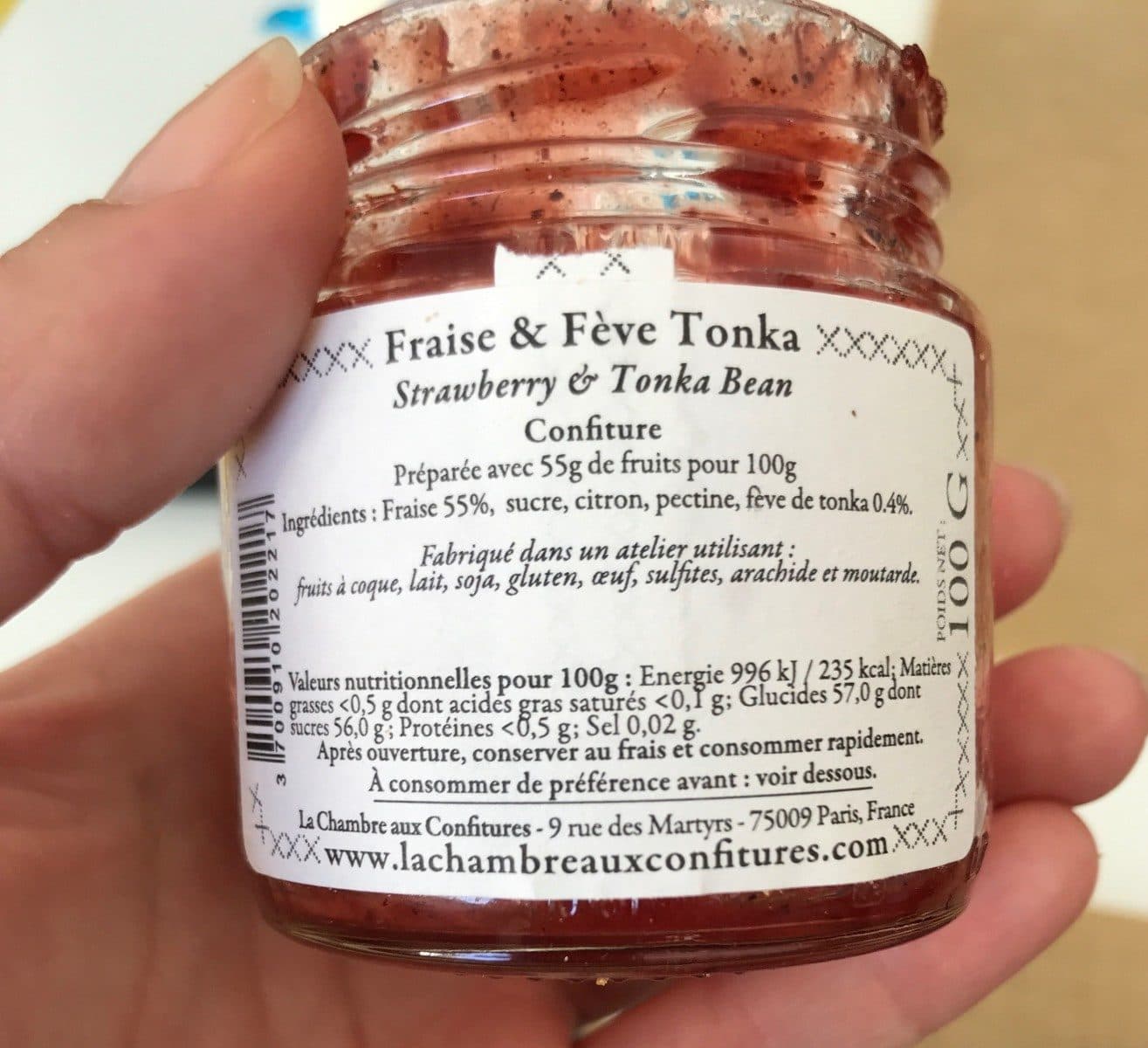 La Chambre aux Confitures Confiture fraise tonka packshot