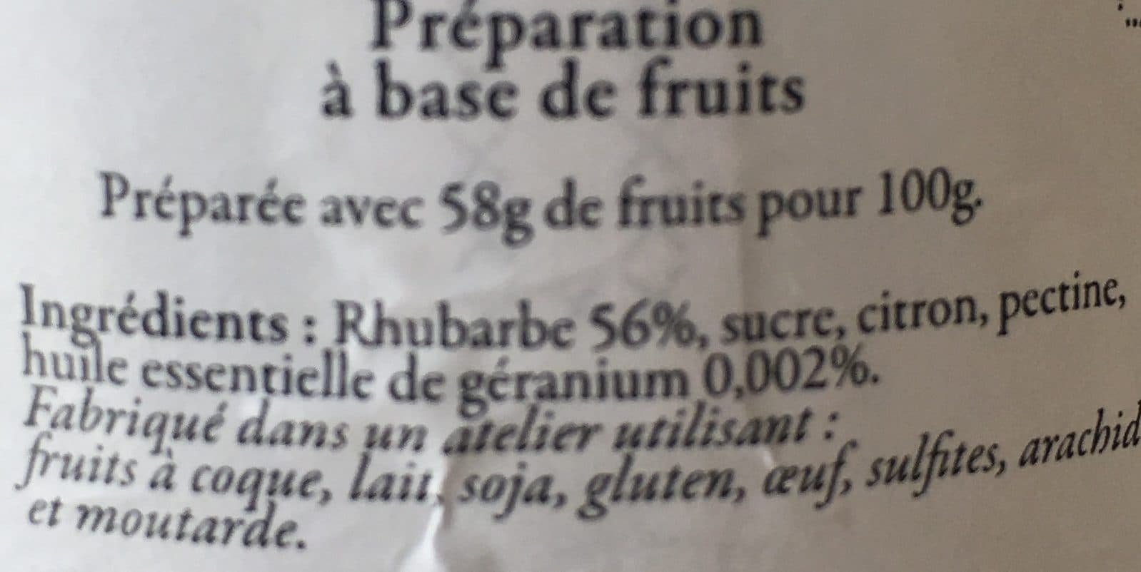La Chambre Aux Confitures Confiture rhubarbe et geranium packshot