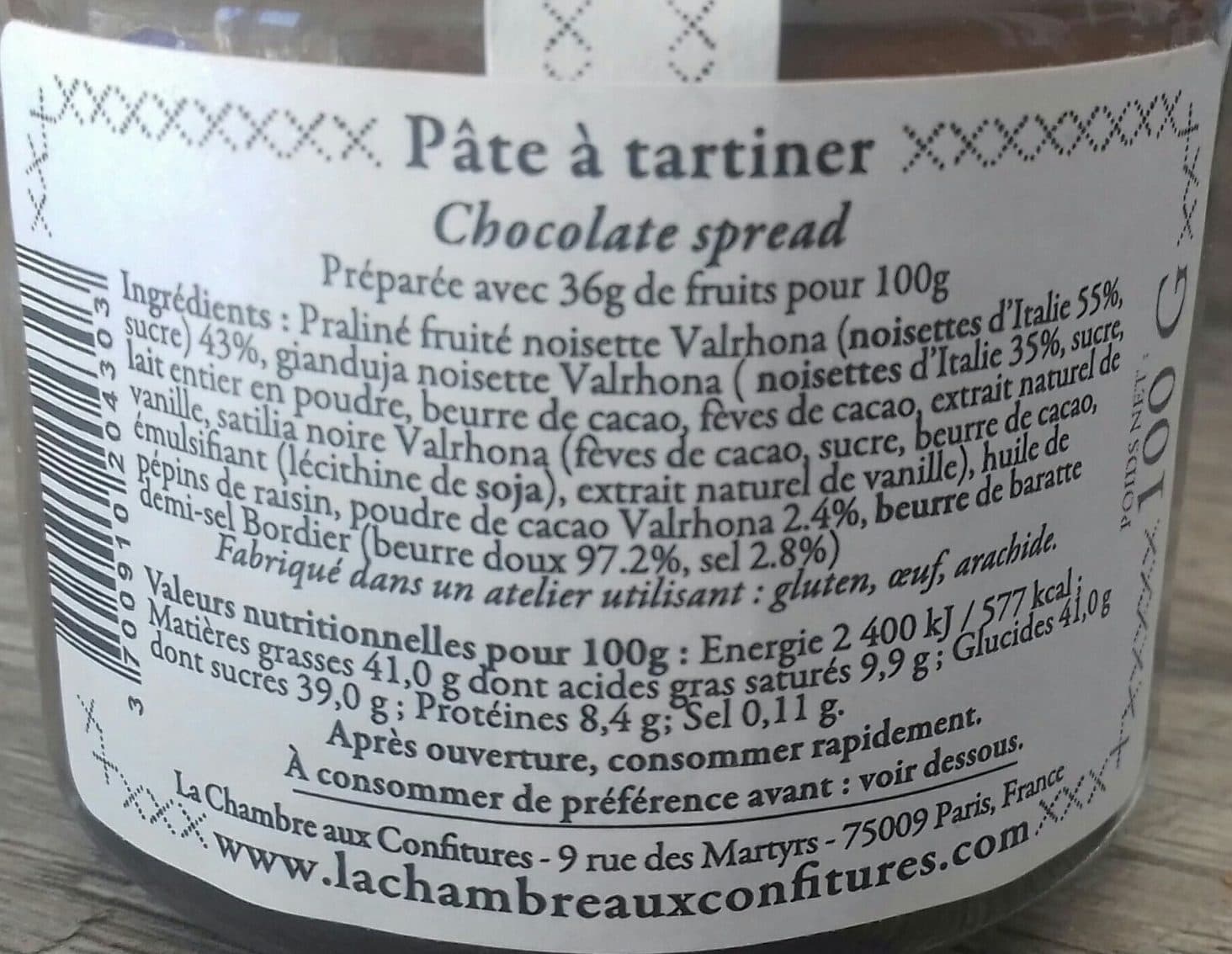 La Chambre aux Confitures Pâte à tartiner packshot
