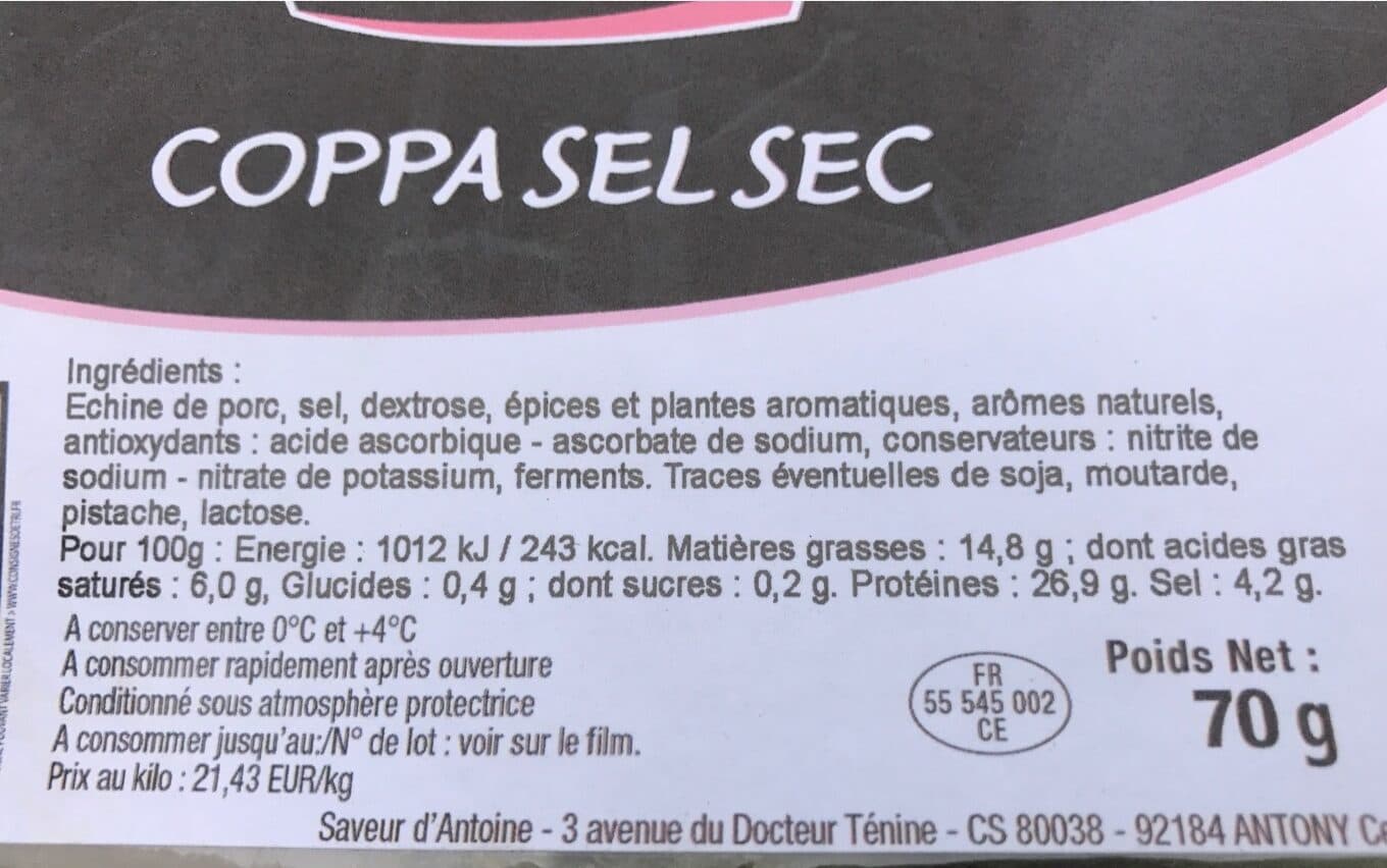 L'assiette D'Antoine COPPA SEL SEC packshot
