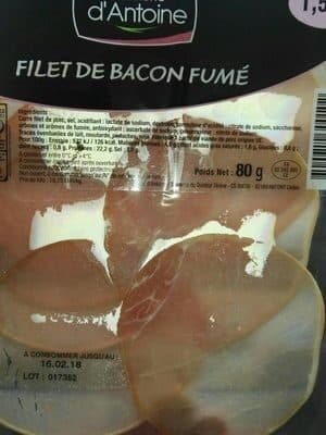 L ASSIETTE D ANTOINE Filet de bacon fume packshot