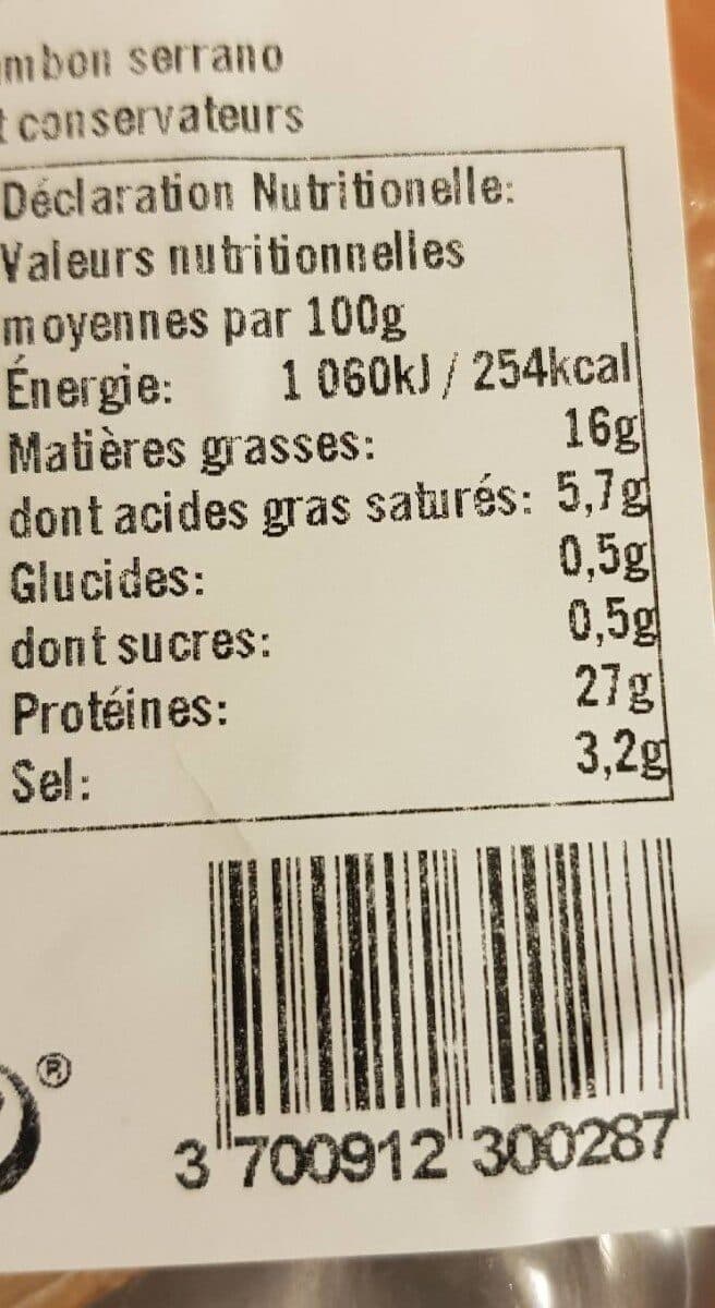 Sans Marque - Chiffonnade de jambon serrano packshot