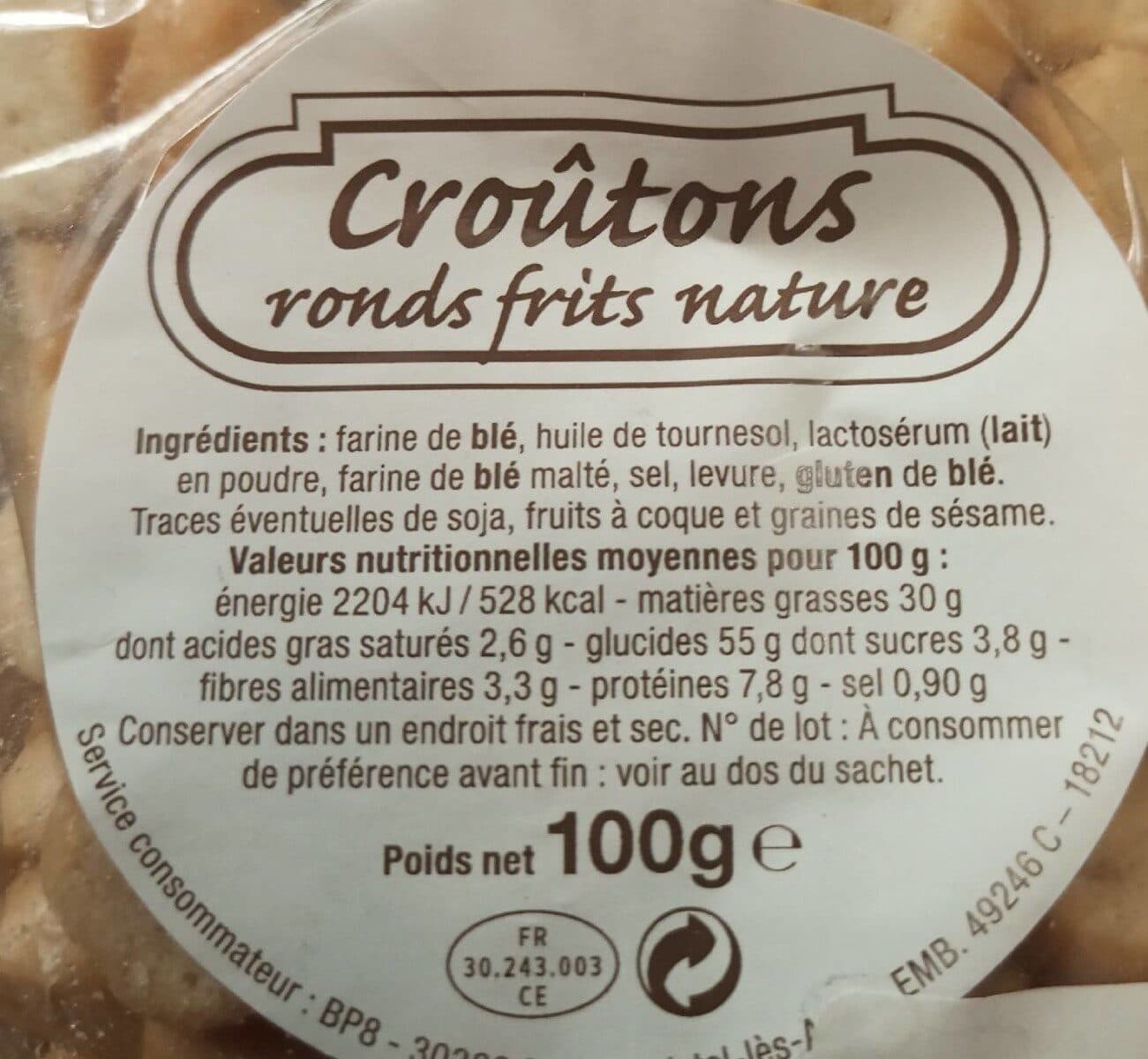 Open Food Facts Croutons nature packshot