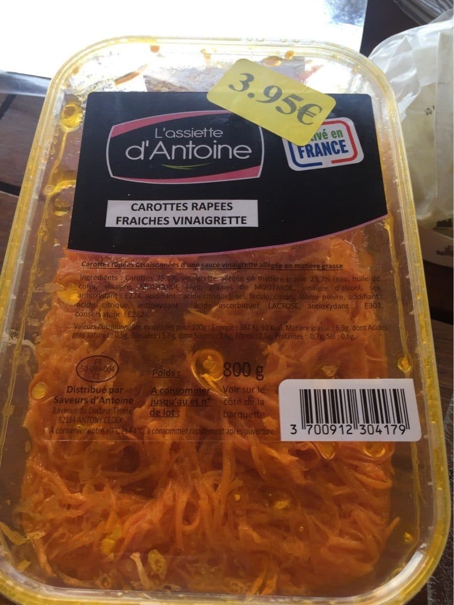 L'Assiette d'Antoine Carottes rapees packshot