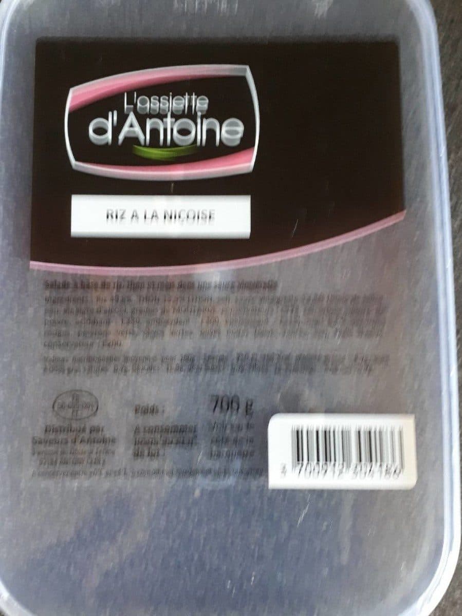 L'Assiette d'Antoine Riz à la niçoise packshot