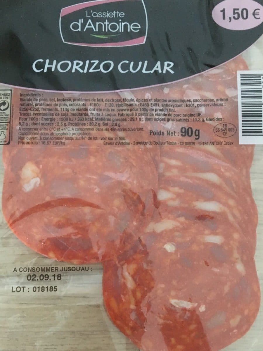 L'assiette d'Antoine Chorizo Cular packshot