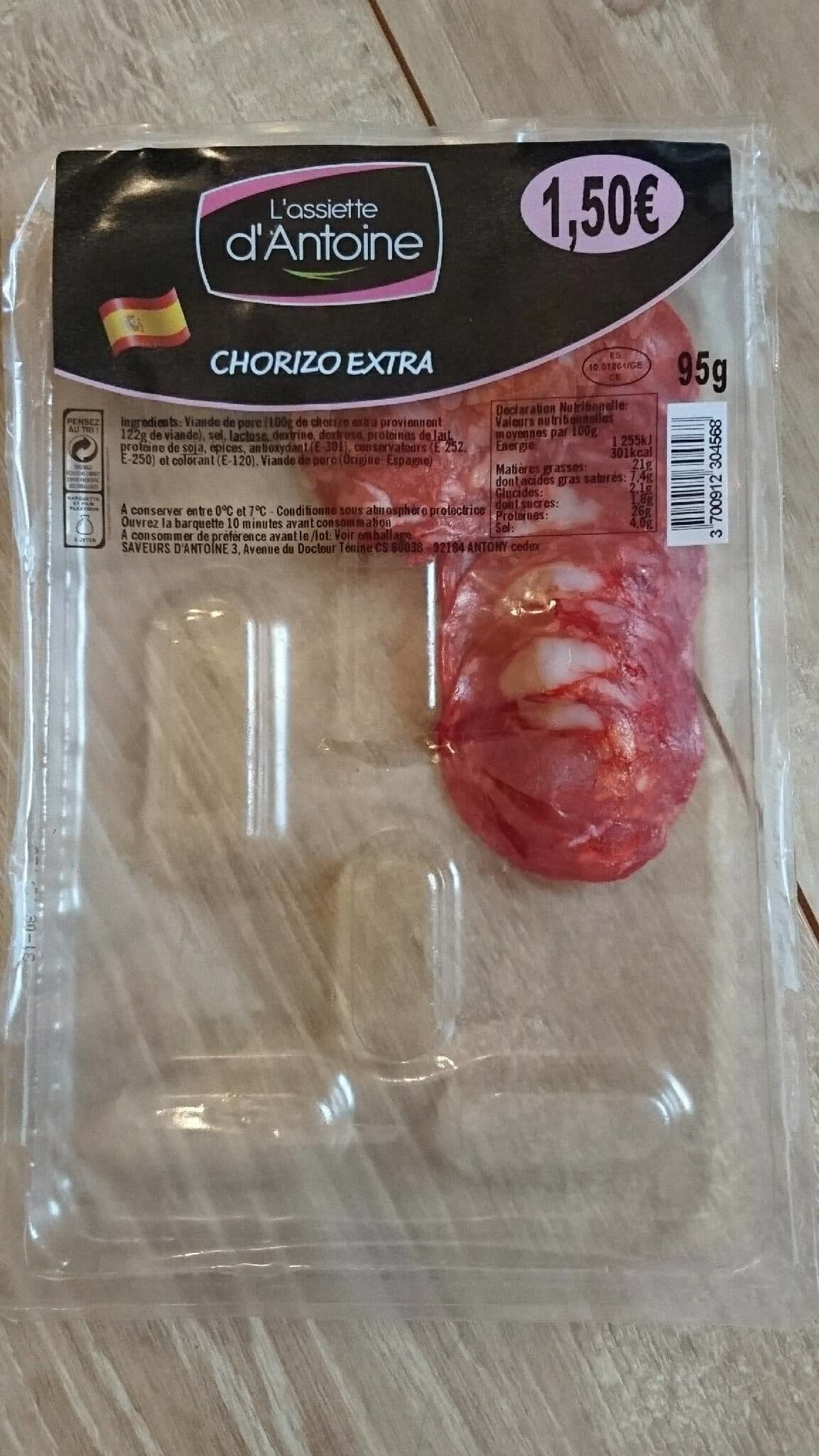 L'assiette d'Antoine Chorizo extra packshot