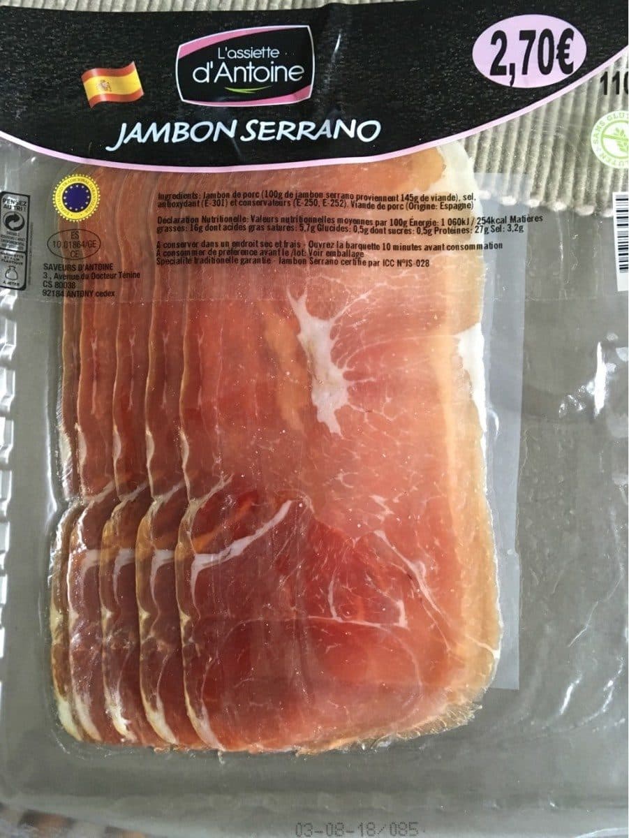 L'assiette d'Antoine Jambon Serrano packshot
