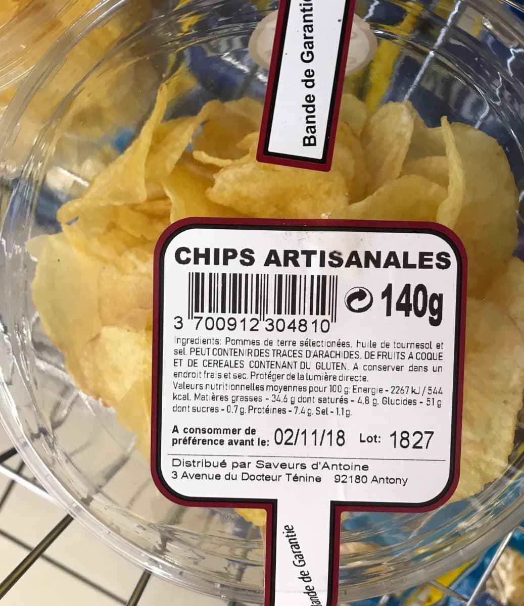 Open Food Facts Chips artisanales packshot