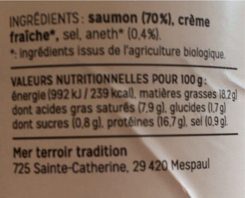Poisson d'Ouest Rillettes Saumon à l'aneth bio packshot