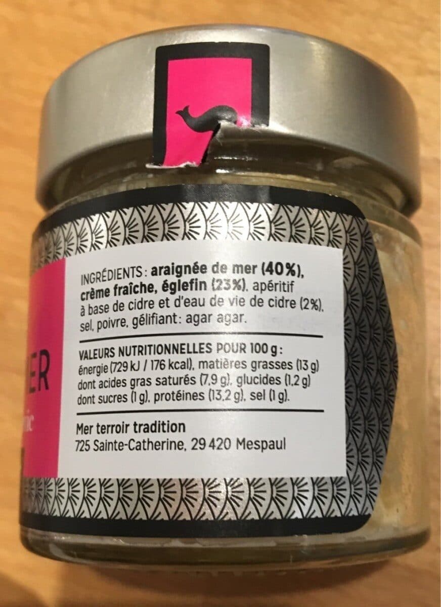 Open Food Facts Rillettes Araignée de Mer au Petit Prince Guillevic packshot