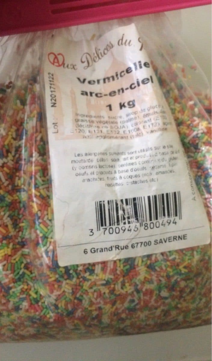 Open Food Facts Vermicelle arc-en-ciel packshot