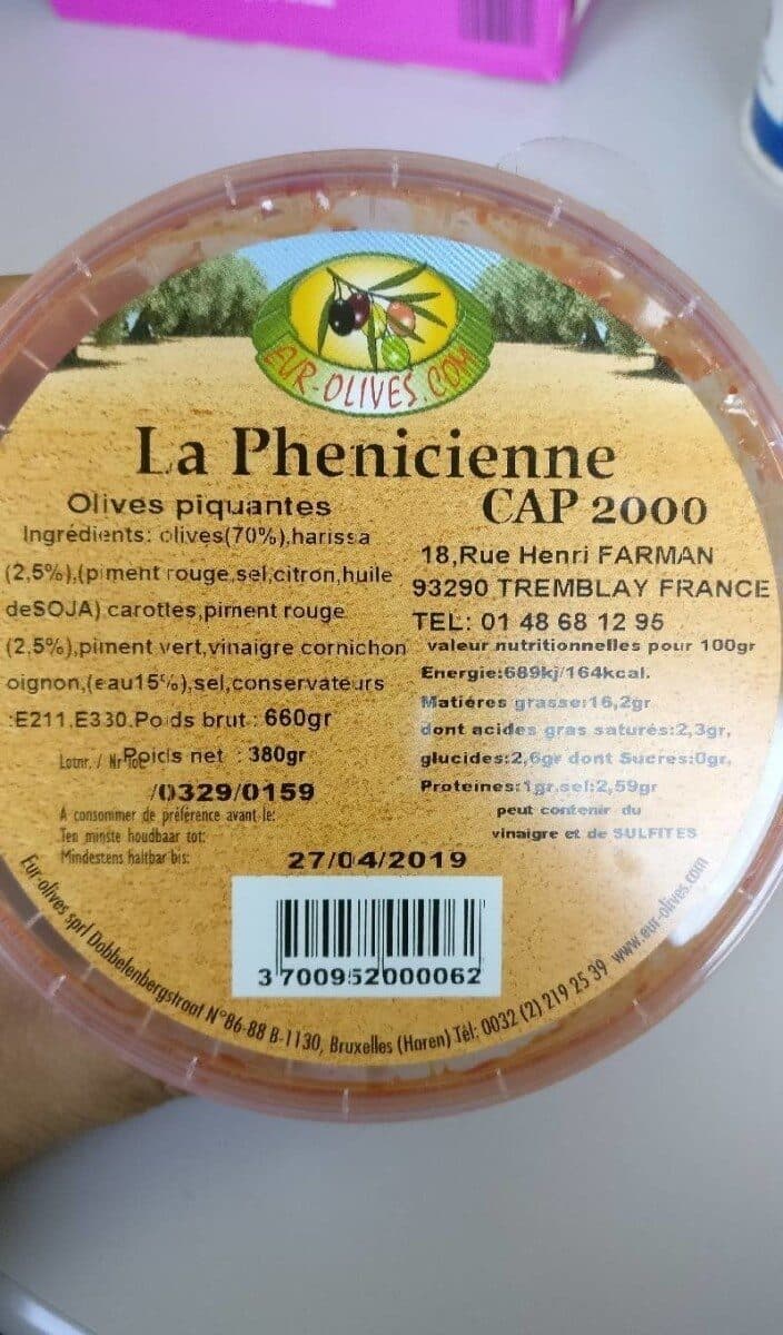 Open Food Facts La phenicienne - Olives piquantes packshot