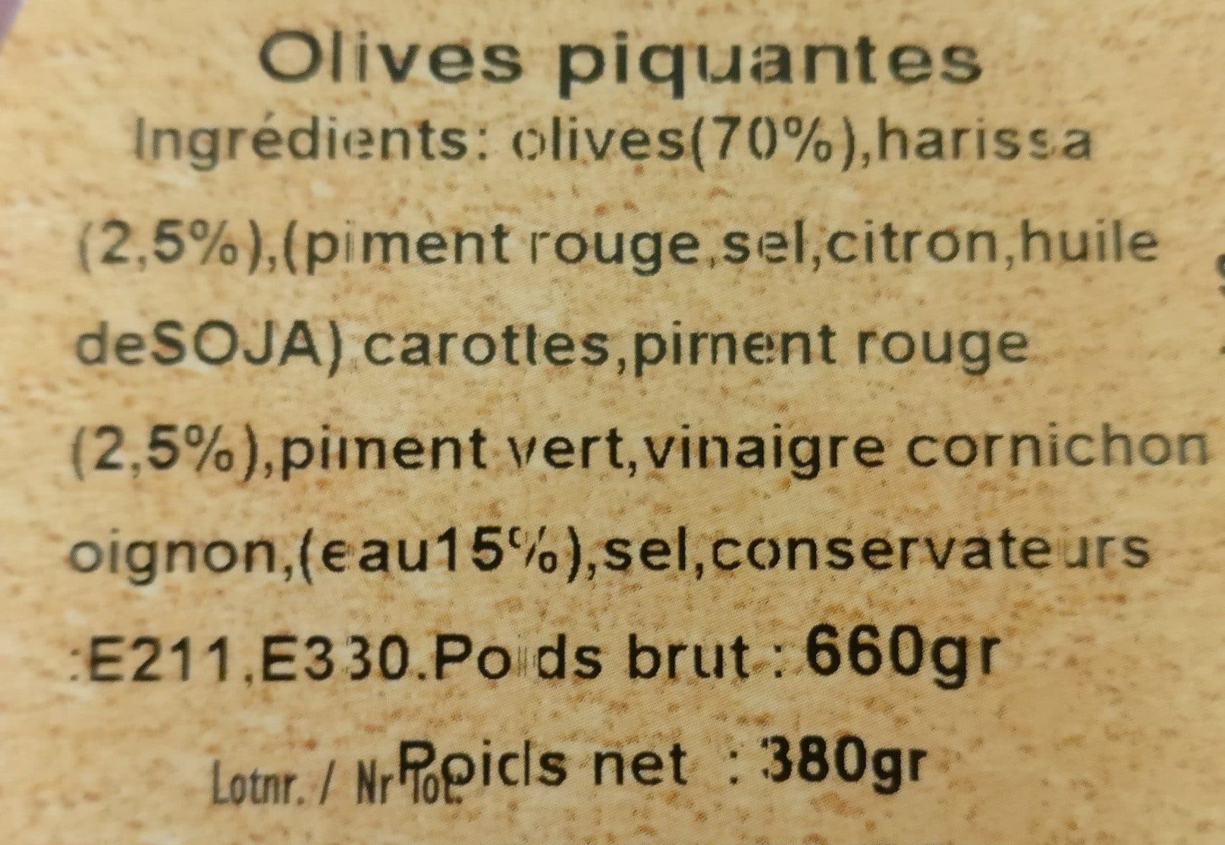Open Food Facts La phenicienne - Olives piquantes packshot