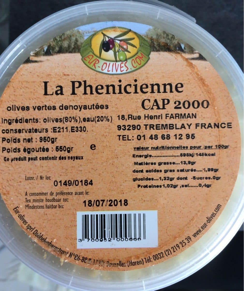 Open Food Facts Olives vertes denoyautees packshot