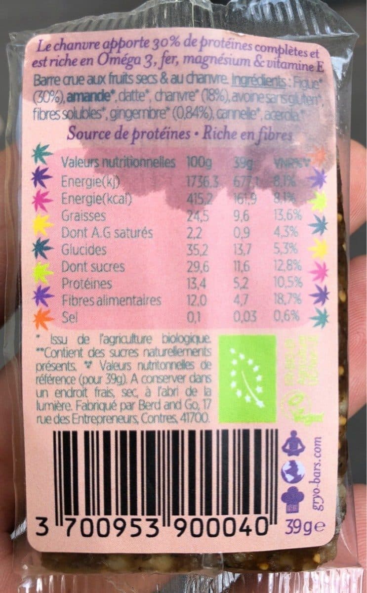 Open Food Facts Gryö gingembre et chanvre packshot