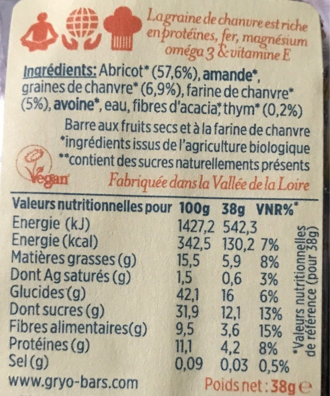 GRYÖ Abricot Et thym packshot