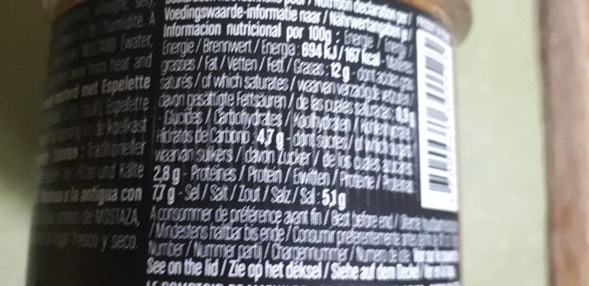 Le comptoir de Mathilde Moutarde à l'ancienne piment d'espelette packshot