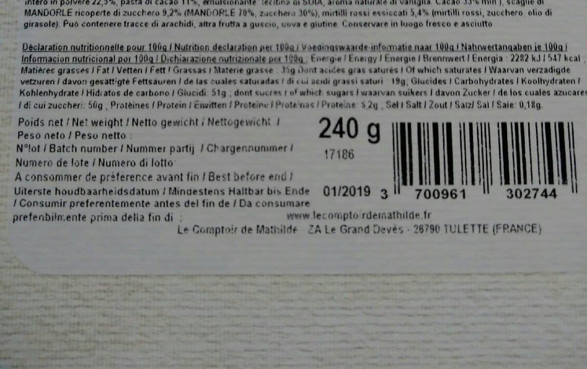 Le Comptoir de Mathilde Mendiants packshot