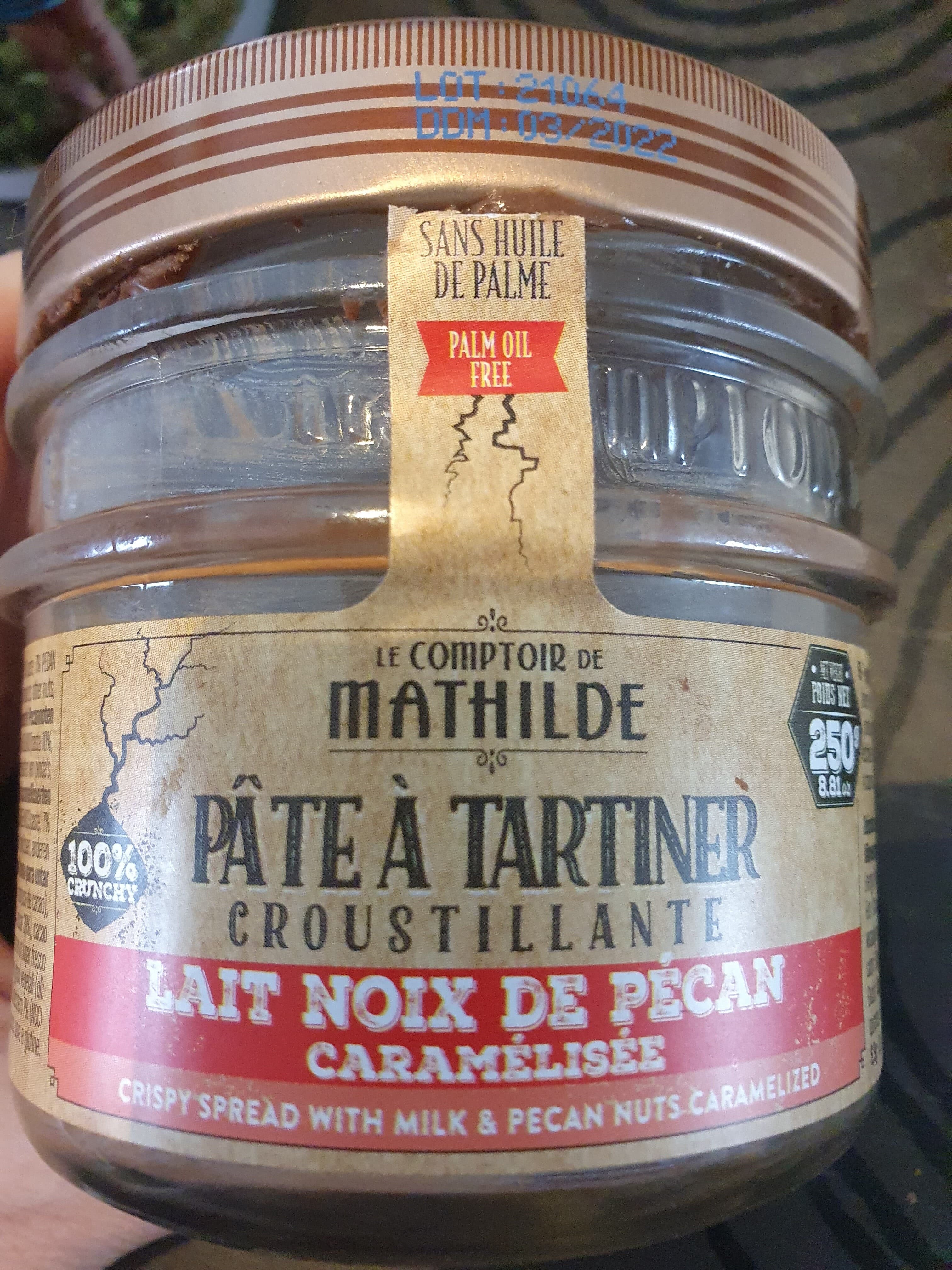 Le Comptoir de Mathilde Pâte à tartiner lait noix de pécan caramélisée packshot
