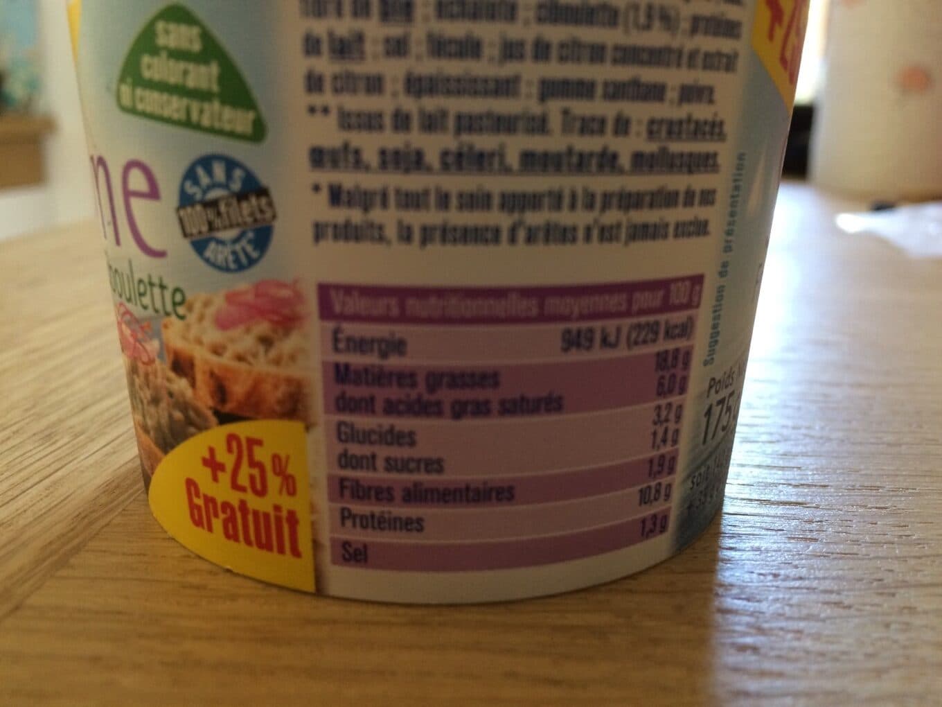 Cap Océan Sardine fromage frais et ciboulette packshot