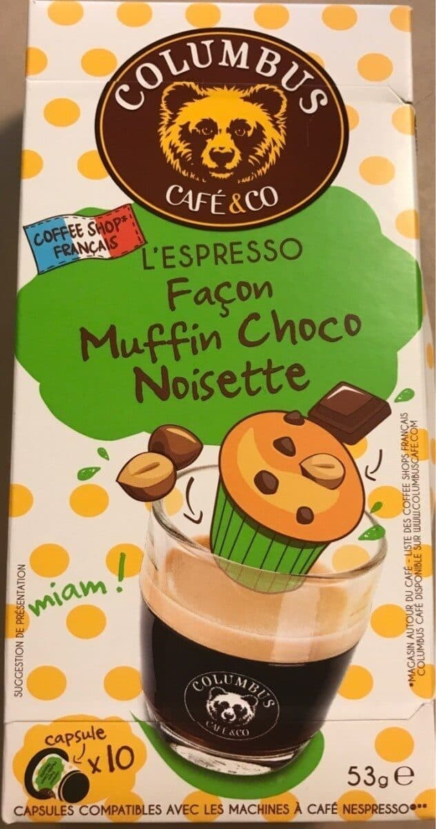 Columbus Café & Co Capsules de café L'espresso façon muffin choco noisette packshot