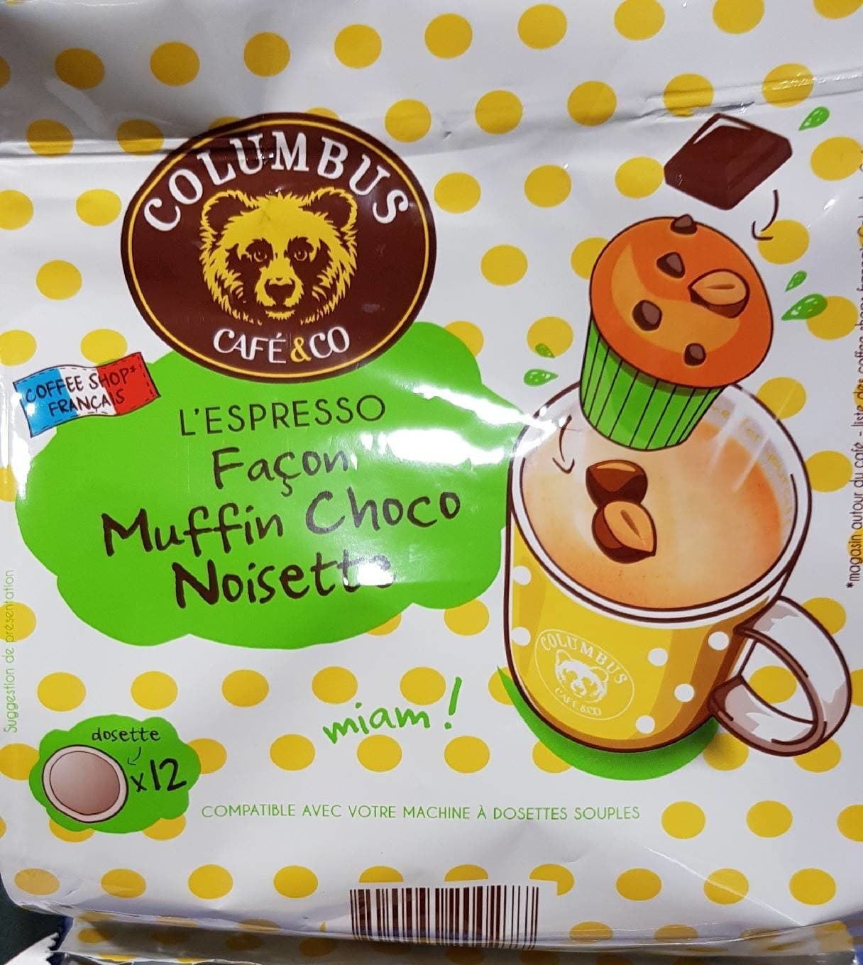Colombus Espresso façon muffin choco noisette packshot