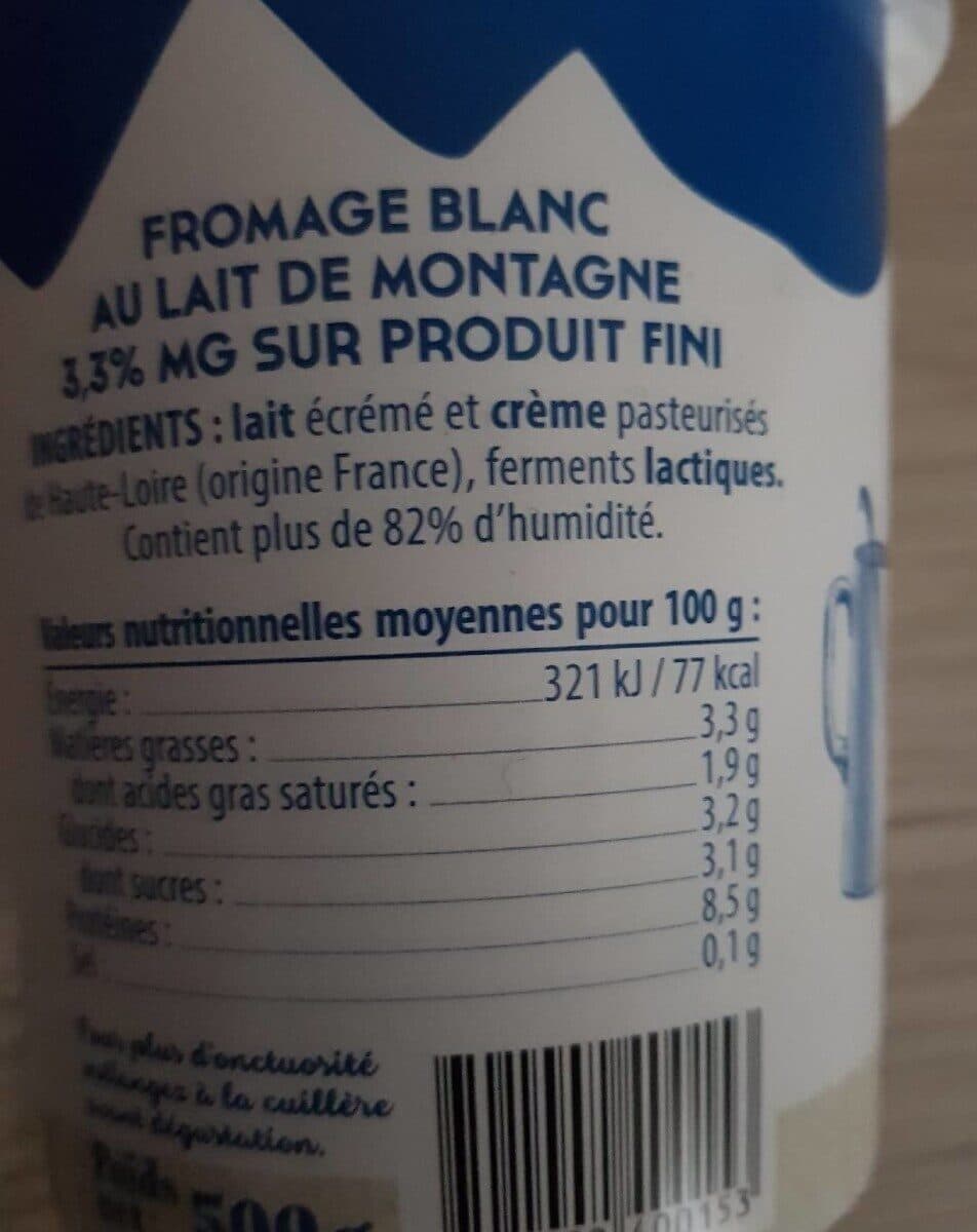 Le Clos des Vaches Fromage blanc au lait de Montagne packshot