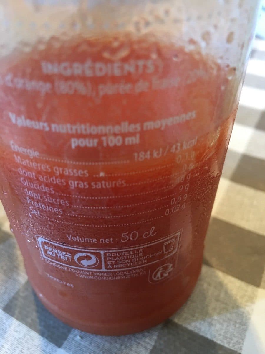 Les Fruisettes Pur jus orange fraise packshot