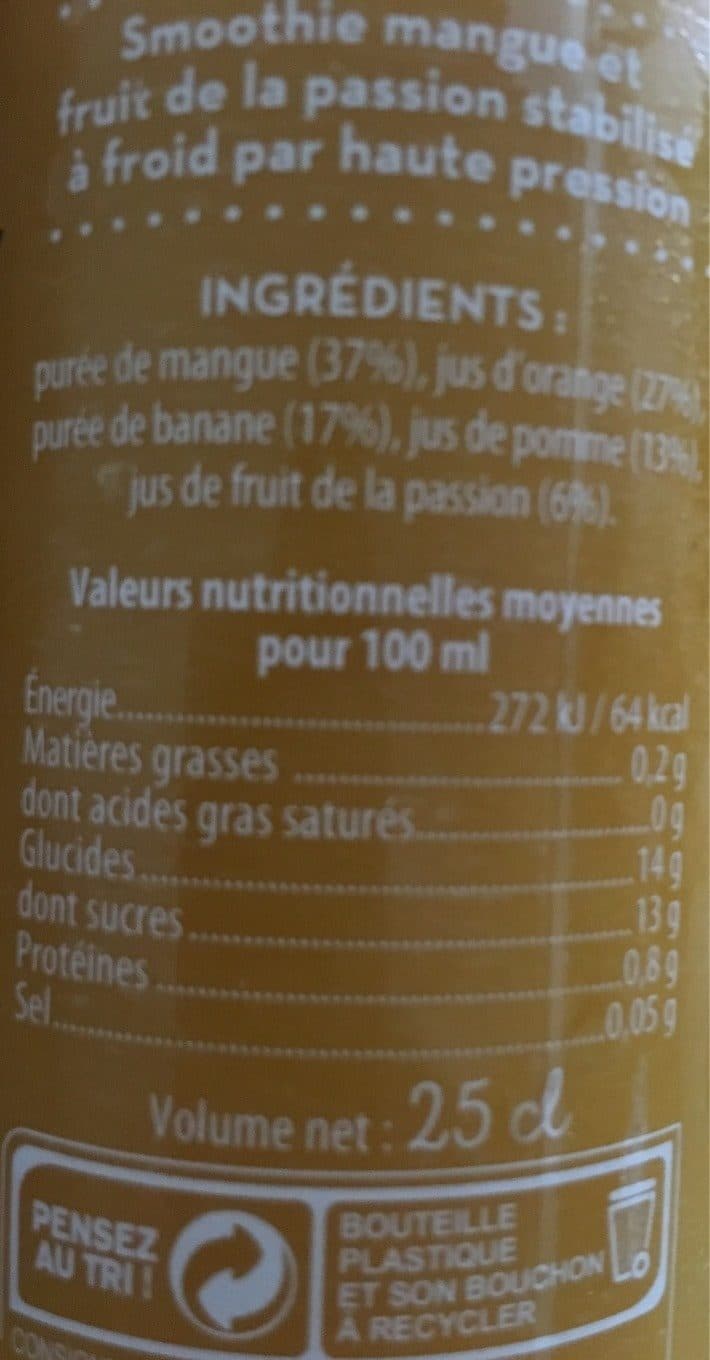 Les Fruisettes Smoothie mangue passion packshot