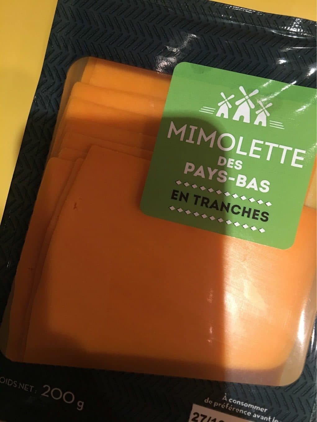 Le Fromager des Halles Mimolette en tranches packshot